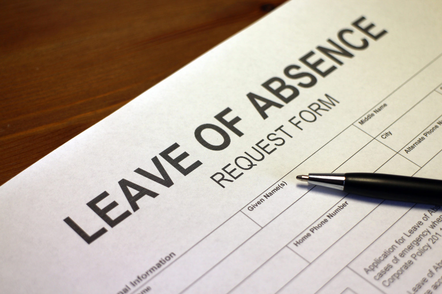 leave of absence from work do you get paid