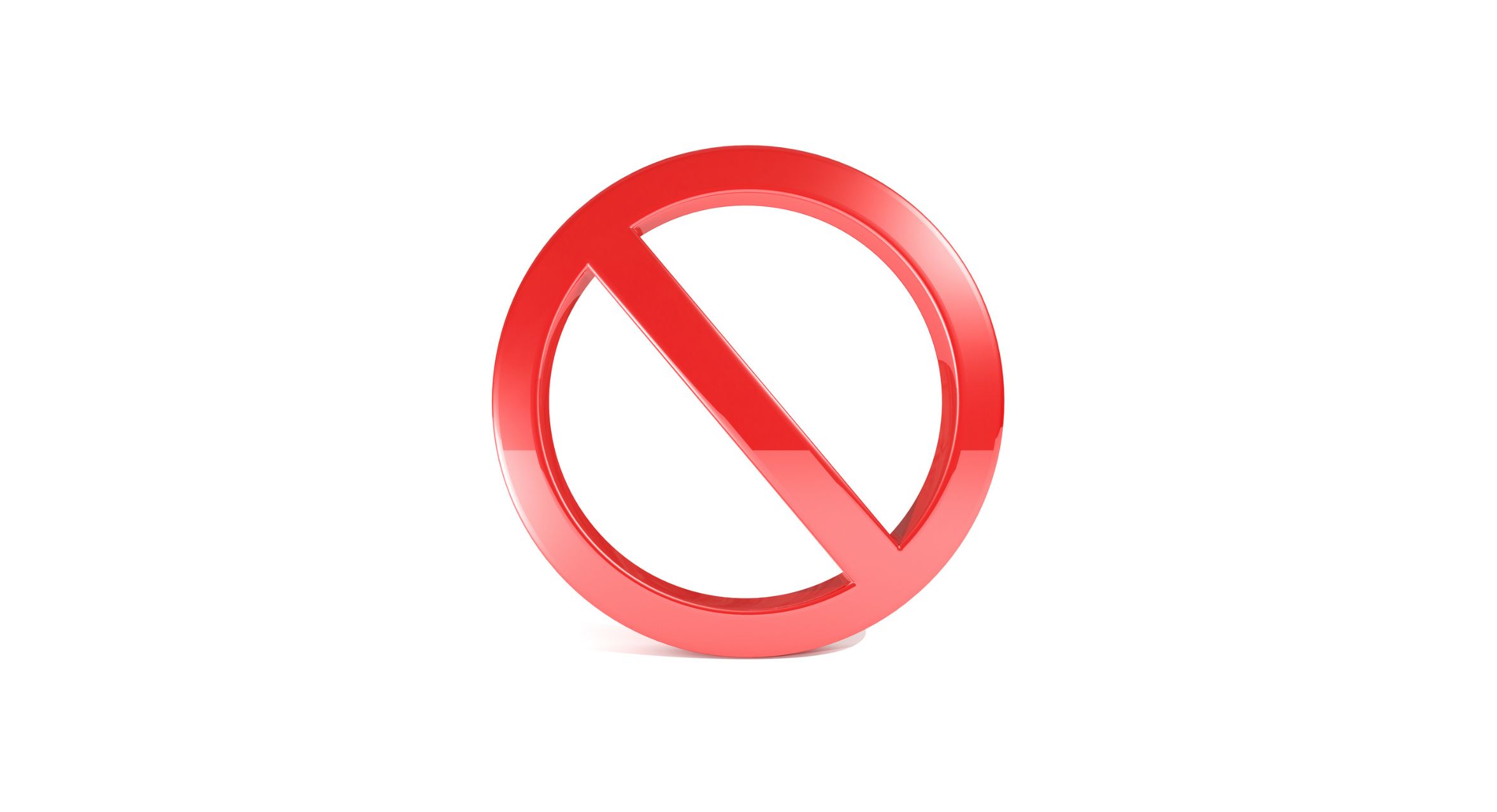 Prohibition Sign GettyImages-185234591